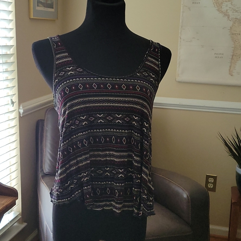 Forever 21, tank. Tribal stripe. Black, size S
